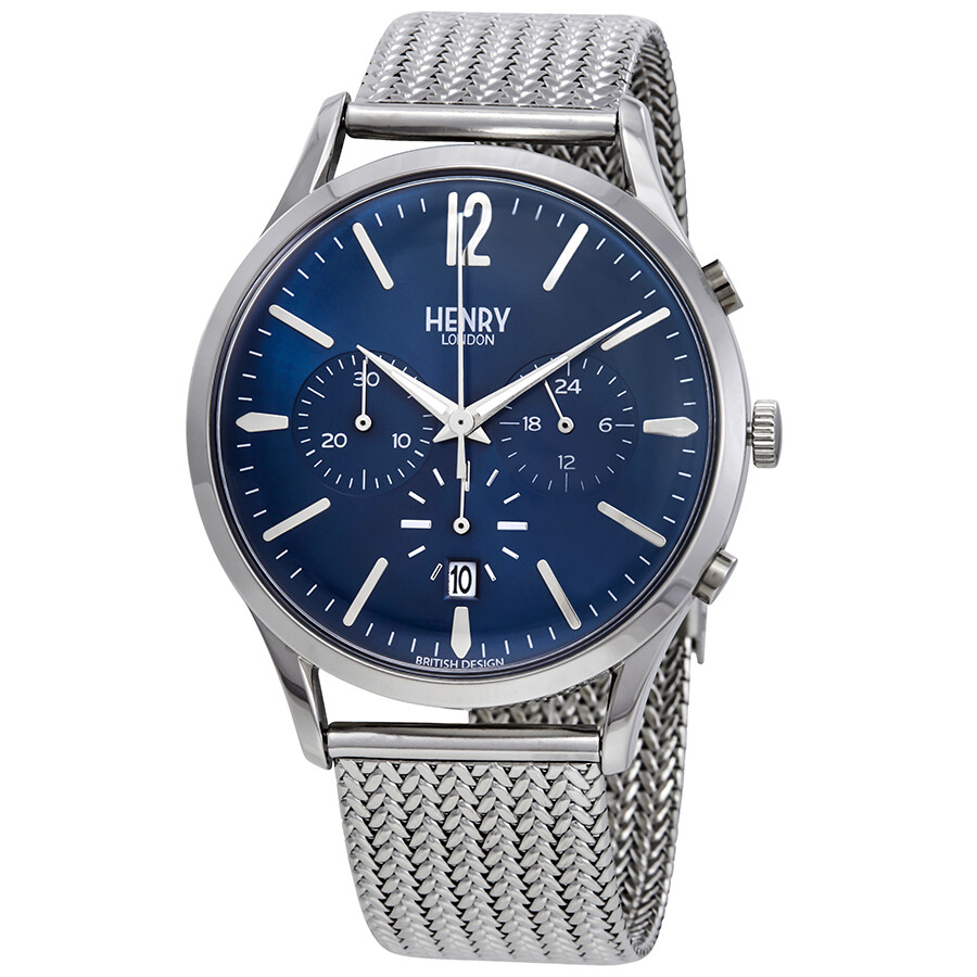 Henry London Knightsbridge Chronograph Blue Dial Men's Watch HL41CM