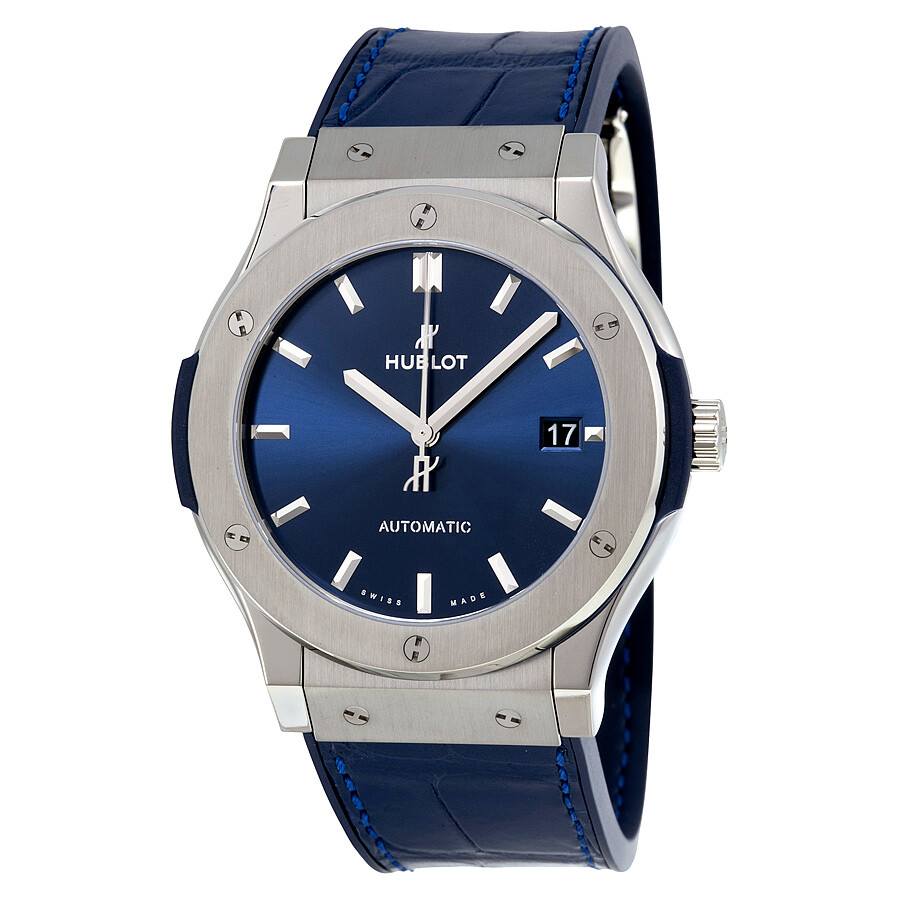 Hublot Classic Fusion Blue Sunray Dial Titanium Automatic Men's Watch