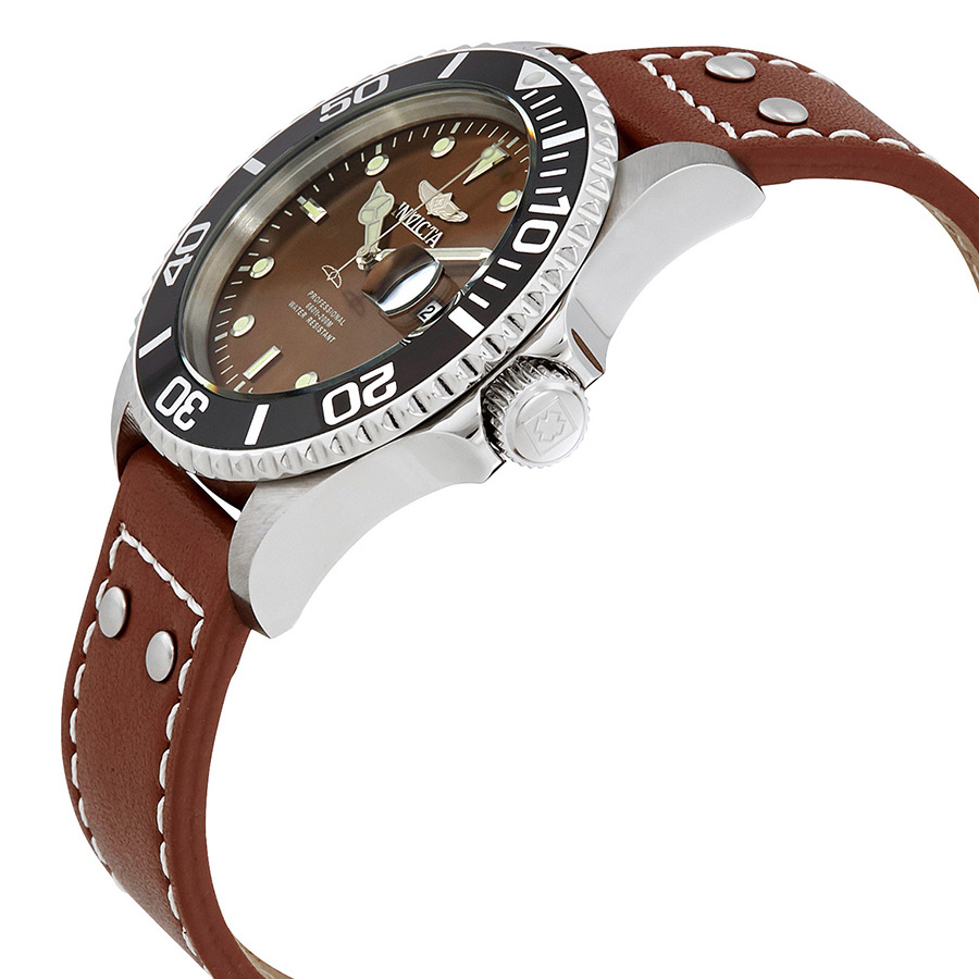invicta pro diver leather strap