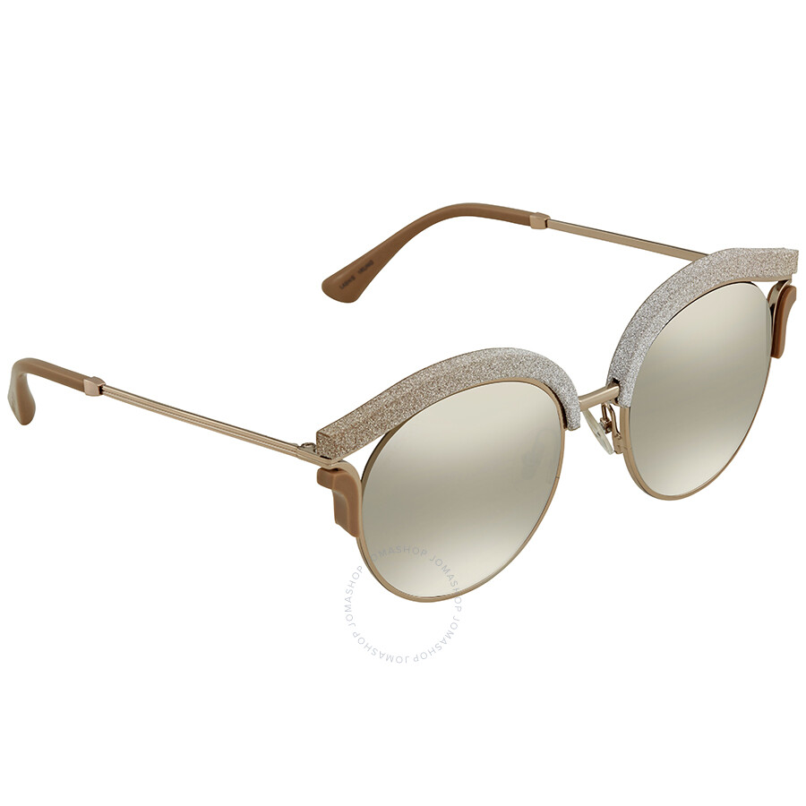 Jimmy Choo Brown Mirror Gradient Round Sunglasses LASH/S 53NQ 53