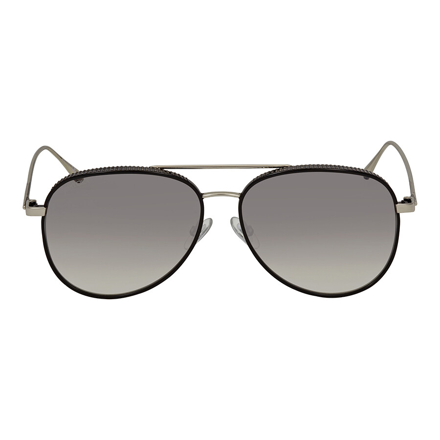 Jimmy Choo Grey Mirror Shaded Silver Aviator Sunglasses RETO/S 57IC 57