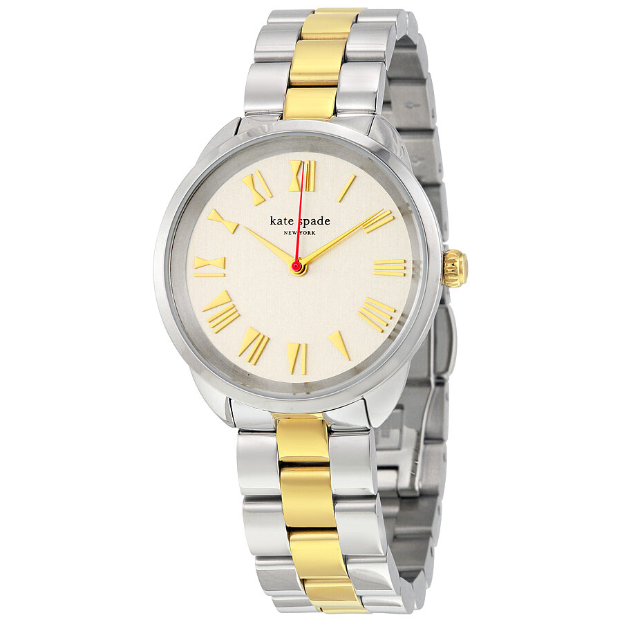 Kate Spade Crosstown Silver Dial Twotone Ladies Watch KSW1062 Kate