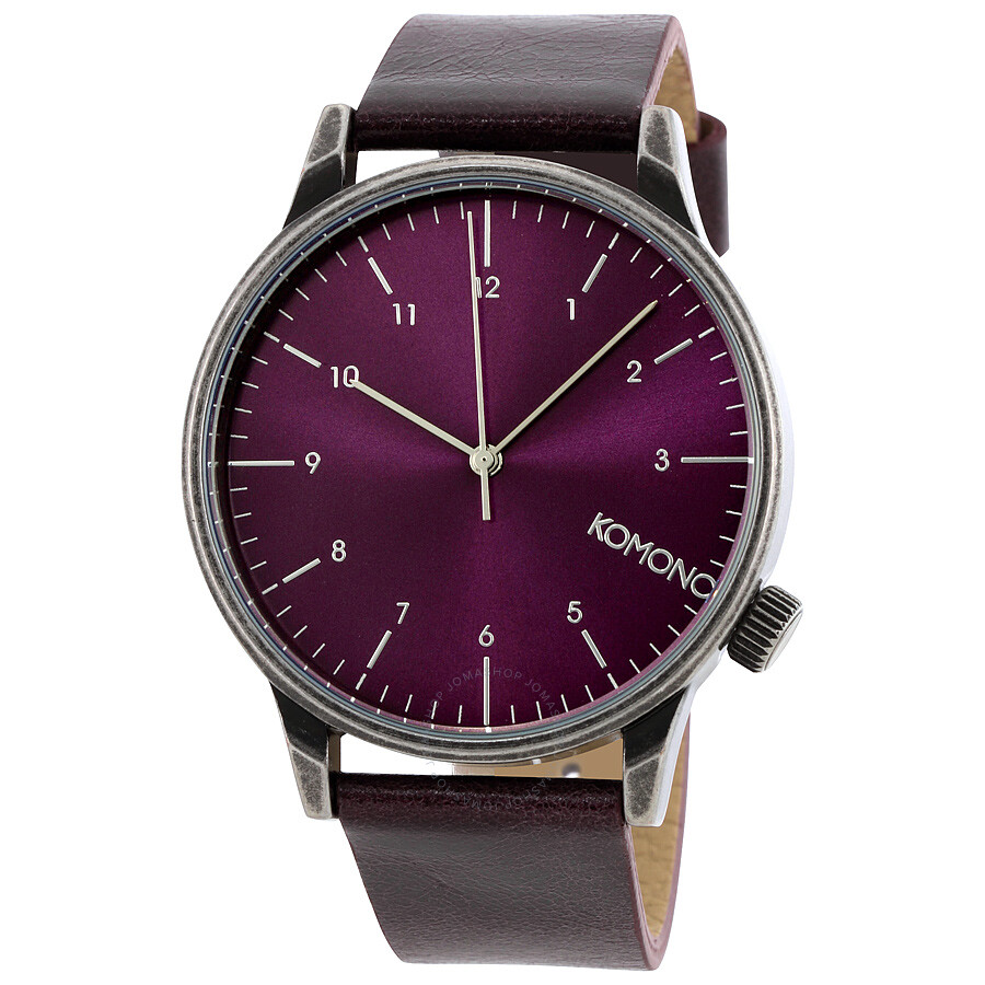 Komono Winston Purple Dial "Regal Purple" Leather Men's Watch W2252