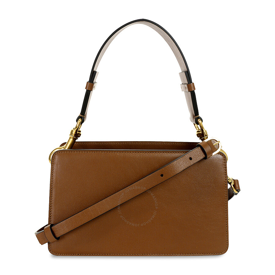 Lanvin Nomad Leather Box Shoulder Bag - Camel - Lanvin - Handbags ...