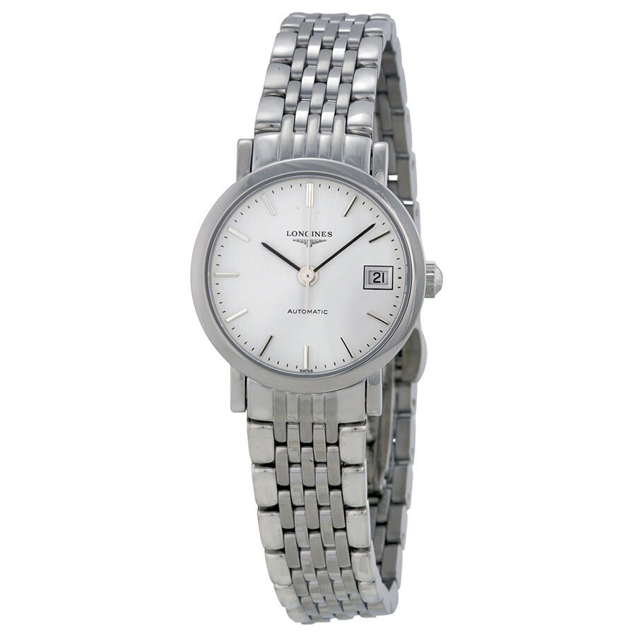 elegant white dial stainless steel ladies watch