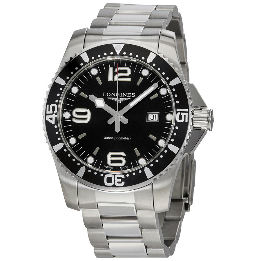 Longines HydroConquest Black Dial Men's Watch L38404566 HydroConquest