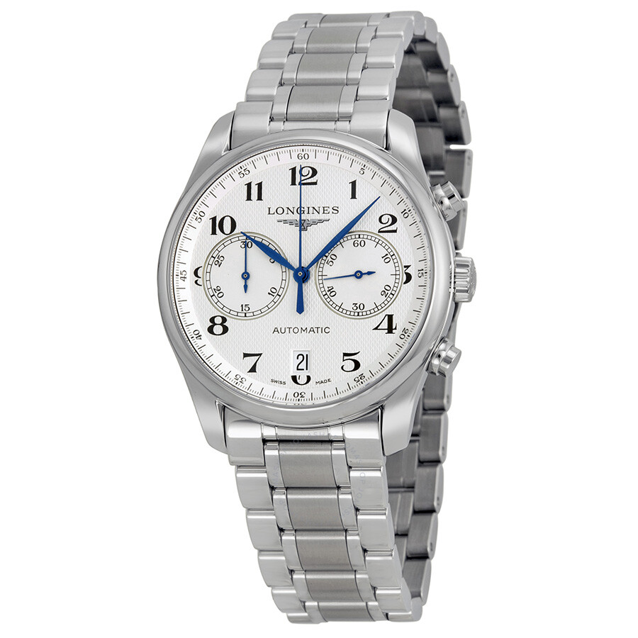 Longines Master Chronograph Automatic Silver Dial Stainless Steel Men's ...