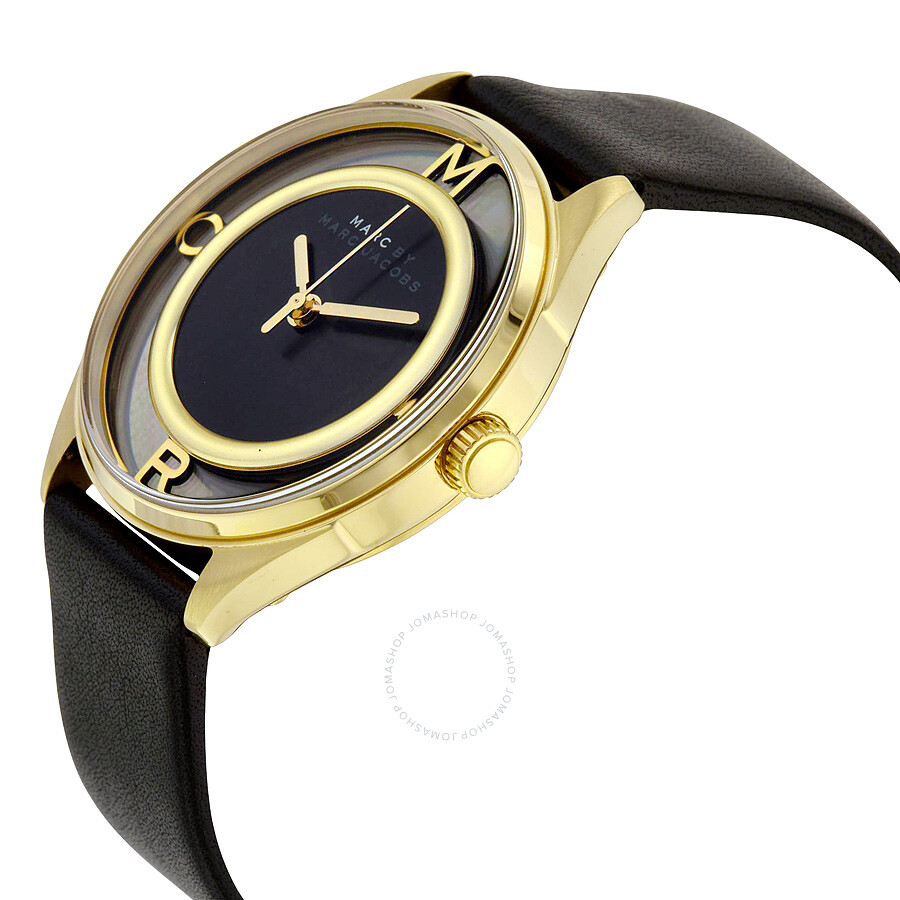 Marc By Marc Jacobs Tether Black Dial Leather Strap Ladies Watch