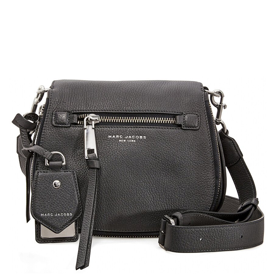 Marc Jacobs Recruit Nomad Small Pebbled Leather Saddle Bag Shadow