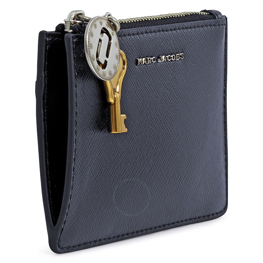 Marc Jacobs Saffiano Leather Wallet- Navy Blue - Marc by Marc Jacobs