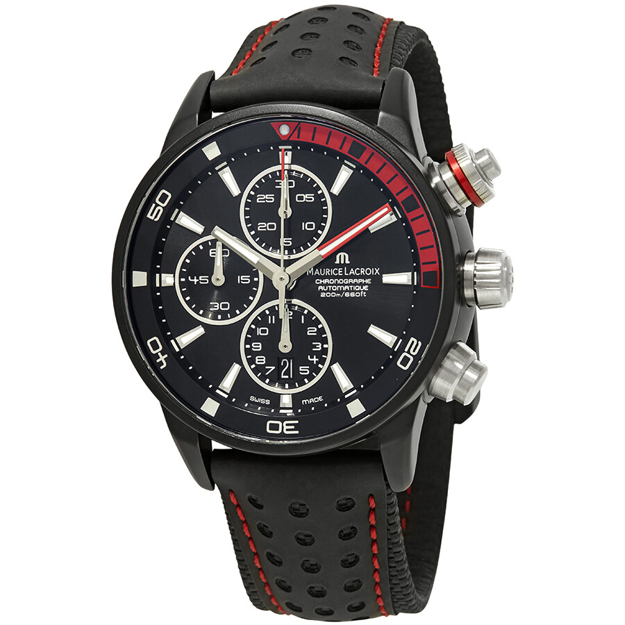 【jomashop】 pontos s extreme black dial leather