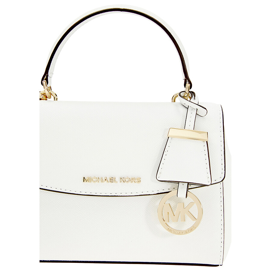 Michael Kors Ava Extra Small Saffiano Leather Crossbody Optic White