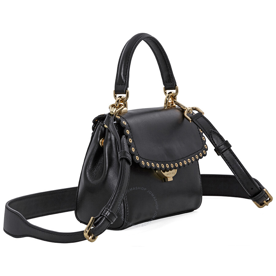 Michael Kors Ava Extra-Small Scalloped Leather Crossbody- Black - Ava - Michael Kors Handbags ...