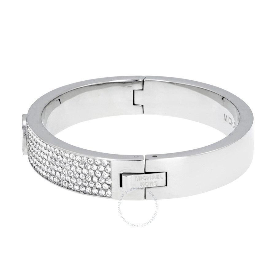 Michael Kors Fulton Pave Silver-Tone Bangle Bracelet ...