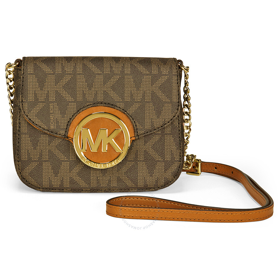Michael Kors Fulton Small Crossbody Bag - Brown - Fulton - Michael Kors Handbags - Handbags ...