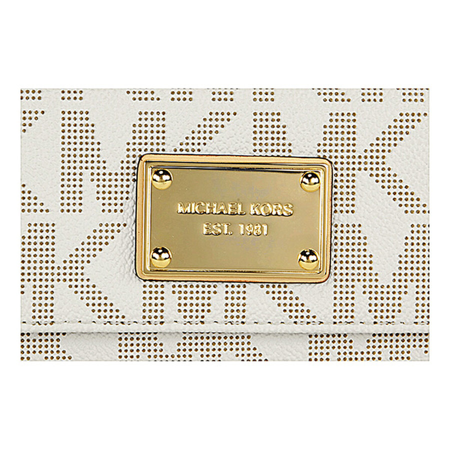 Michael Kors Jet Set Checkbook Wallet in Vanilla Cream Jet Set Michael Kors Handbags