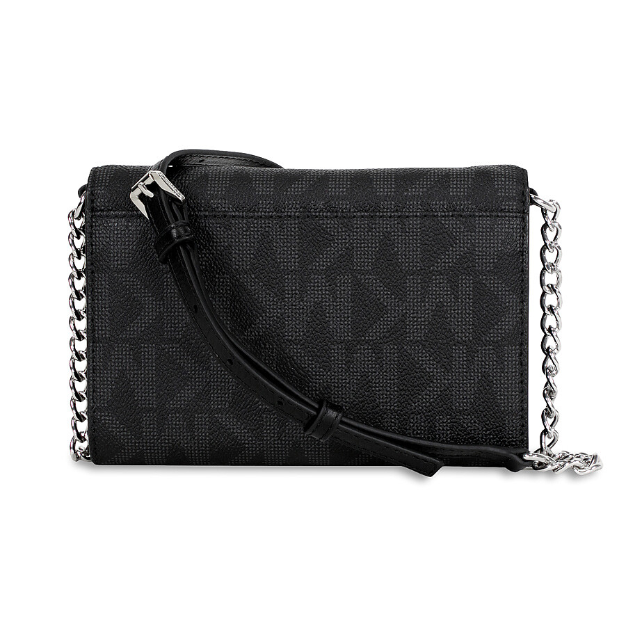 Michael Kors Jet Set Signature Large Phone Crossbody Bag Black Jet