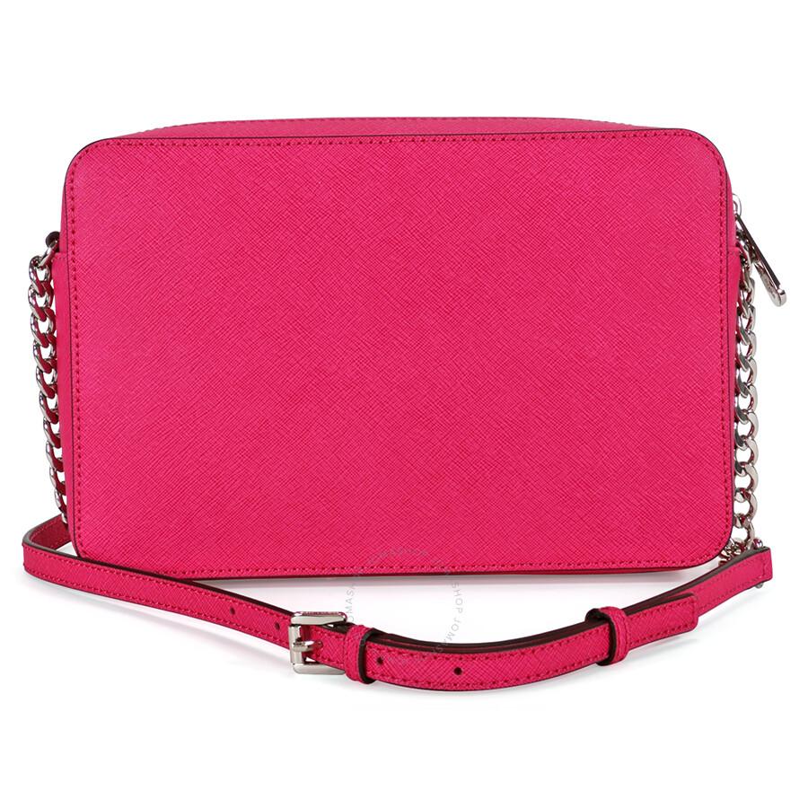 Michael Kors Jet Set Travel Large Crossbody Handbag Raspberry Jet