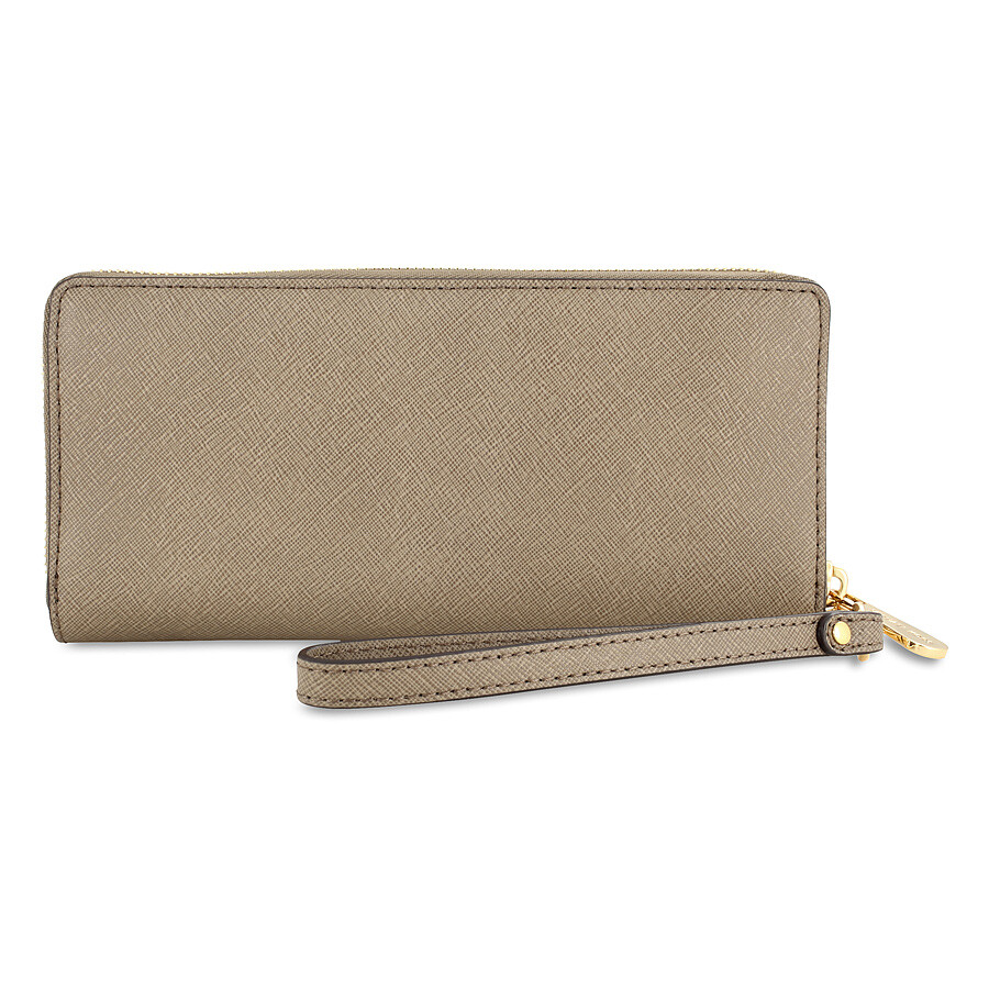 Michael Kors Jet Set Travel Leather Continental Wallet Dark Dune