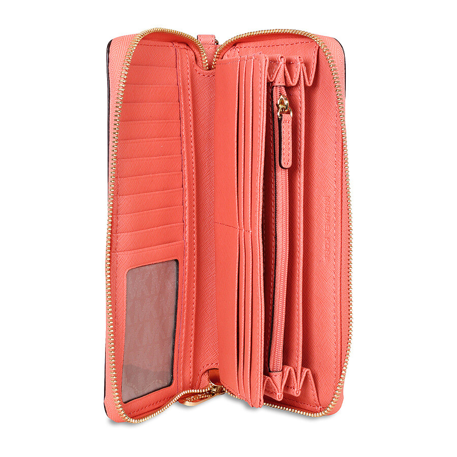 Michael Kors Jet Set Travel Leather Continental Wallet Pink