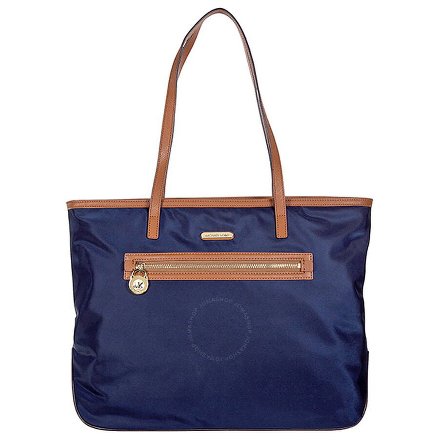 Michael Kors Kempton Large East West Tote Handbag in Navy Blue