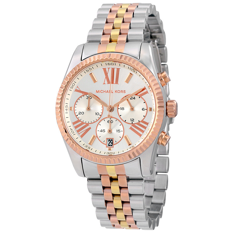 Michael Kors Lexington Chronograph TriTone Ladies Watch MK5735