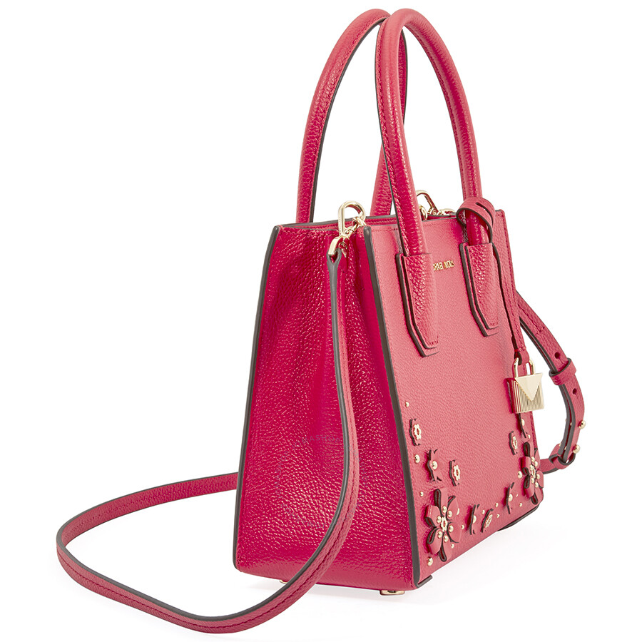 Michael Kors Mercer Medium Crossbody Bag- Deep Pink - Mercer - Michael Kors Handbags - Handbags ...