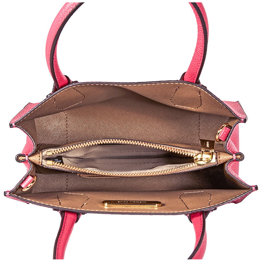 Michael Kors Mercer Medium Pebbled Leather Crossbody Bag- Rose Pink ...