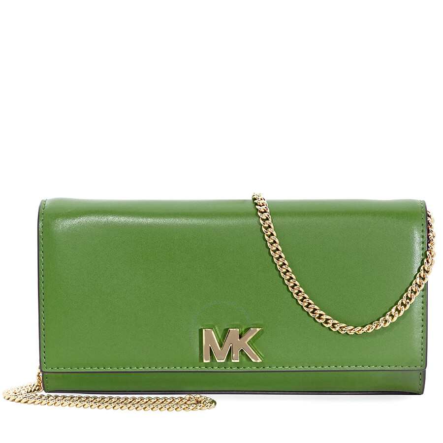 Michael Kors Mott Large Chain Wallet True Green Michael Kors