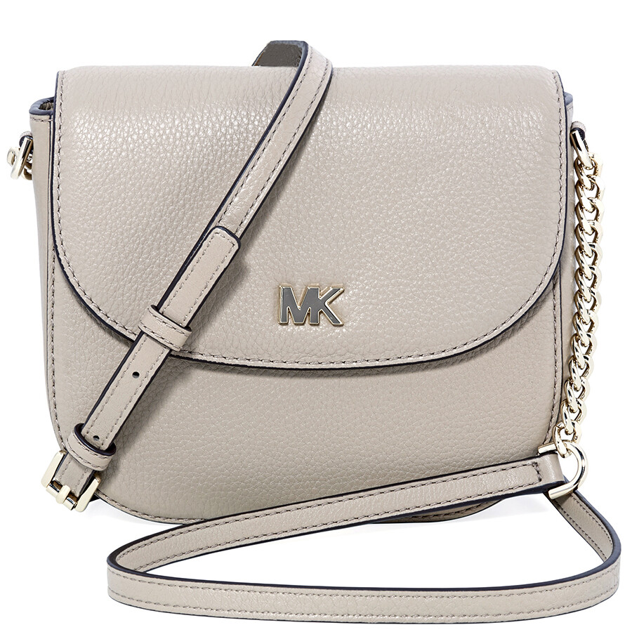 Michael Kors Mott Pebbled Leather Crossbody- Truffle - Michael Kors Handbags - Handbags - Jomashop