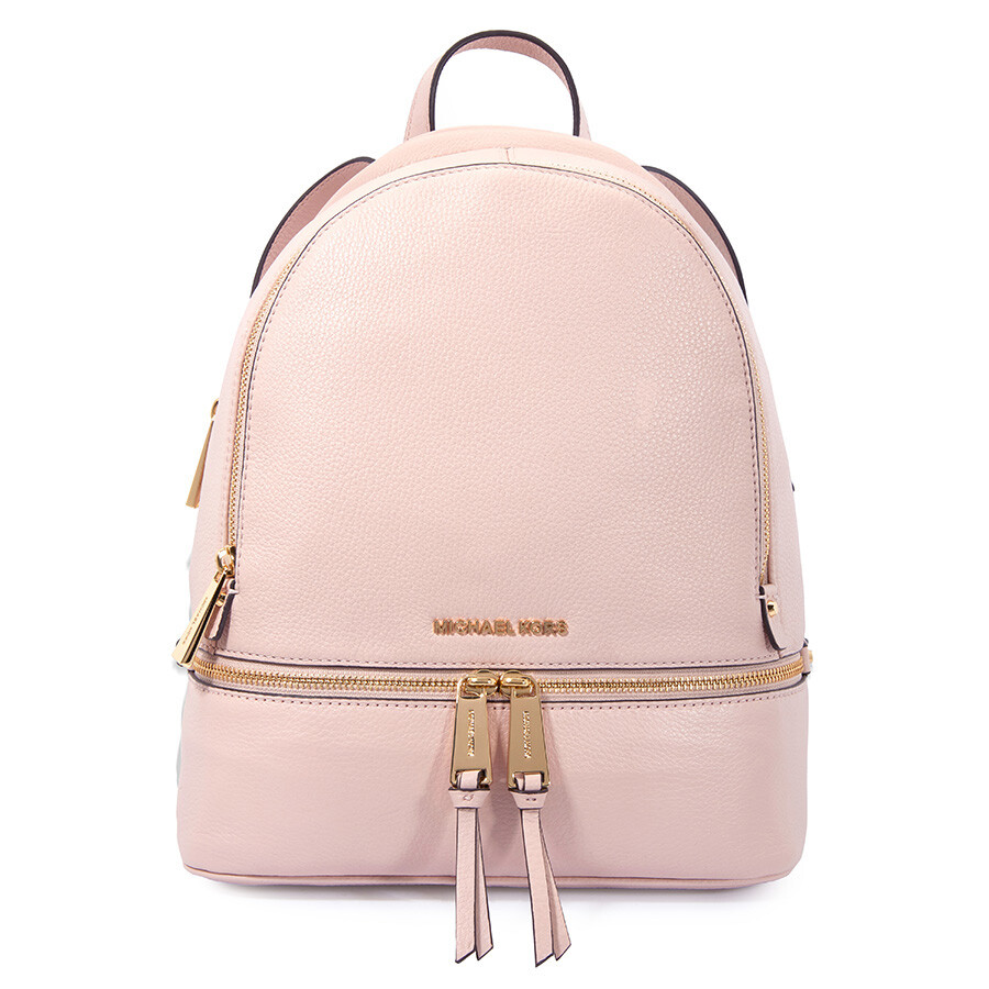 Michael Kors Rhea Medium Leather Backpack - Soft Pink - Rhea - Michael ...