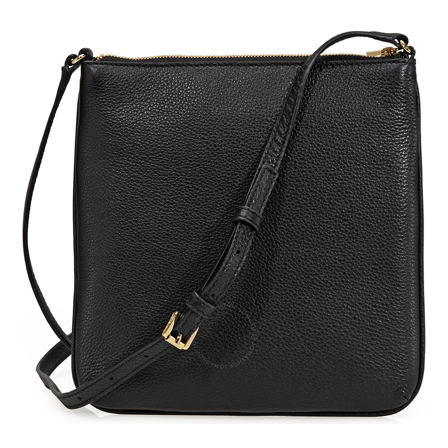 Michael Kors Riley Small Flat Leather Crossbody - Black - Riley - Michael Kors Handbags ...