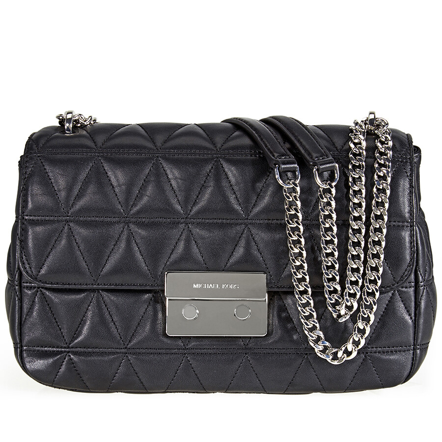 Michael Kors Sloan Large Quilted Shoulder Bag- Black - Sloan - Michael Kors Handbags - Handbags ...