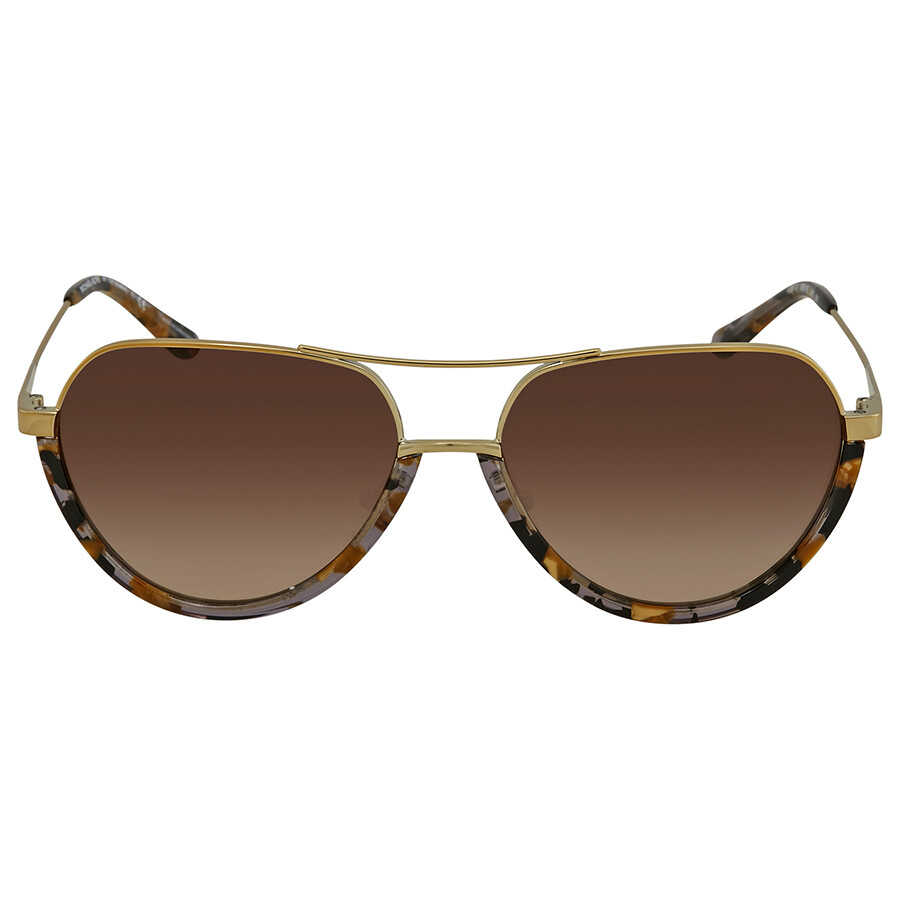 Michael Kors Smoke Gradient Aviator Ladies Sunglasses 0MK1031 102413 58