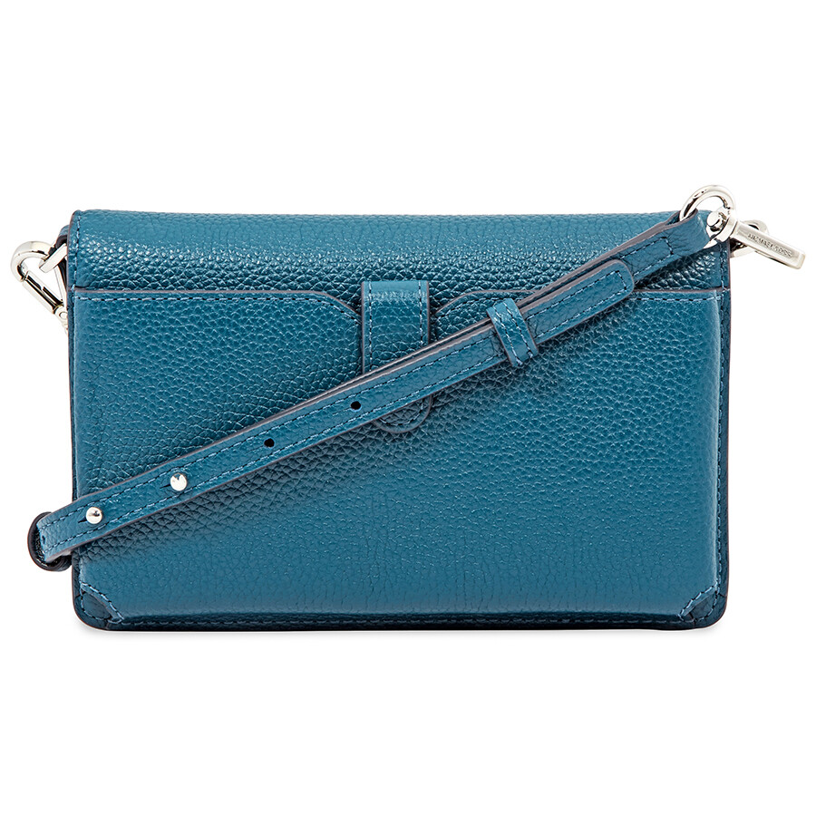 Micheal Kors Pebbled Leather Convertible Crossbody Teal Michael Kors Handbags Handbags