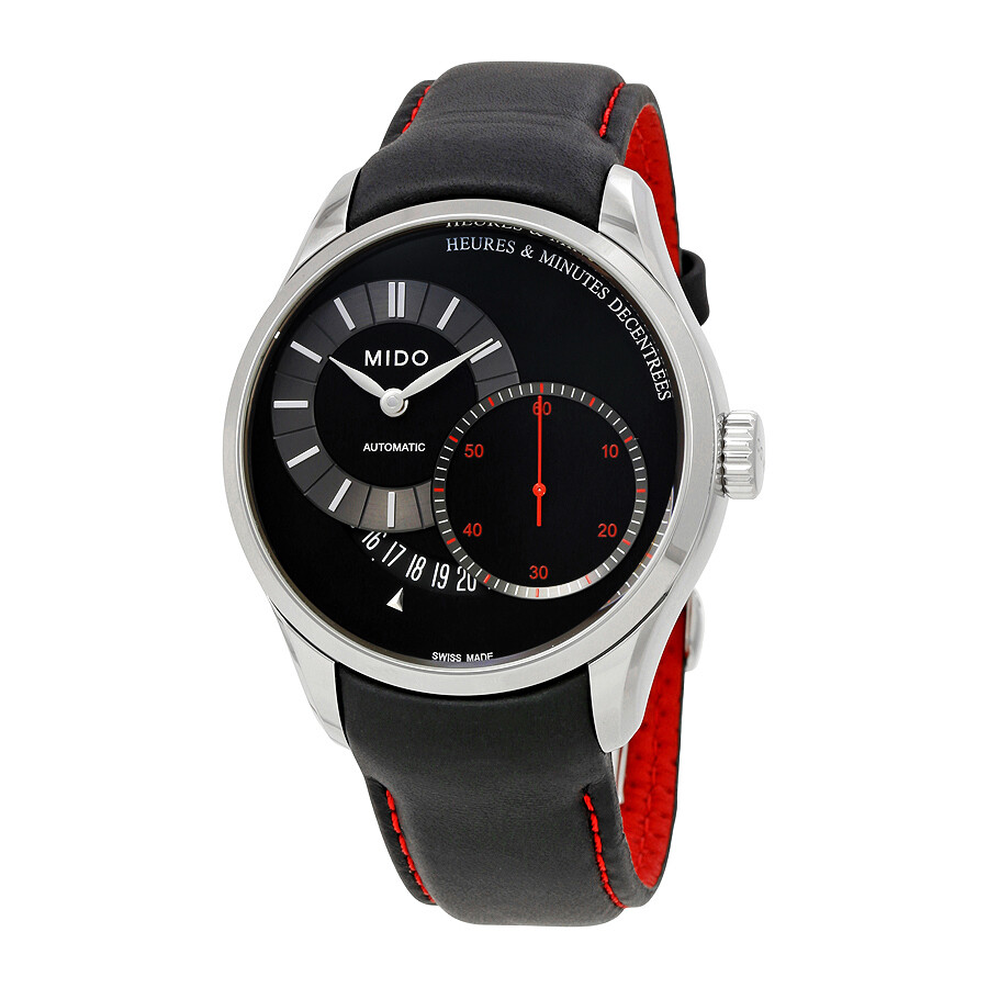 mido belluna ii automatic black dial mens watch item no. m024.