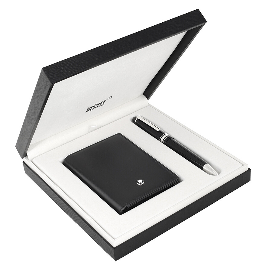 Montblanc Meisterstuck Ballpoint Pen and Business Card Holder Set