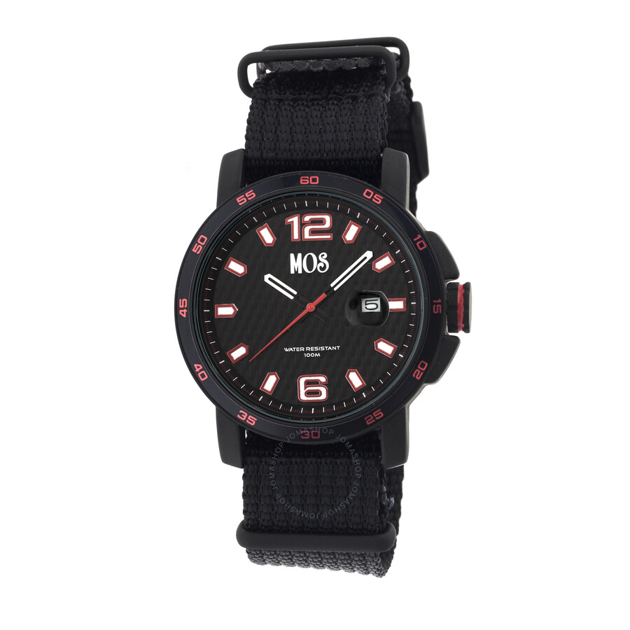MOS Edinburgh MatteFinish Black IP Metal Case Black Carbon Fiber Dial