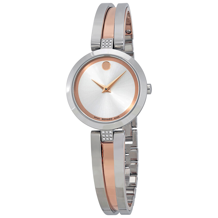 Movado Aleena Silver Dial Ladies Watch 0607152 Movado Watches