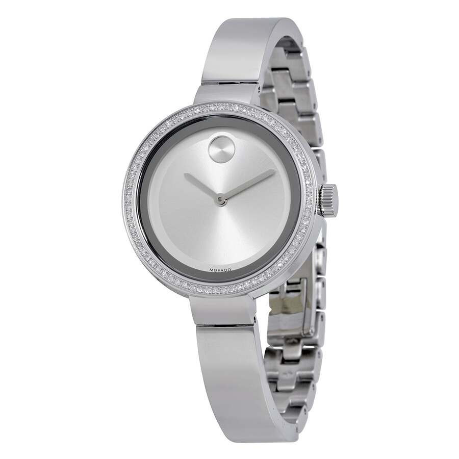 Movado Bold Silver Dial Stainless Steel Ladies Watch 3600281 Bold Movado Watches