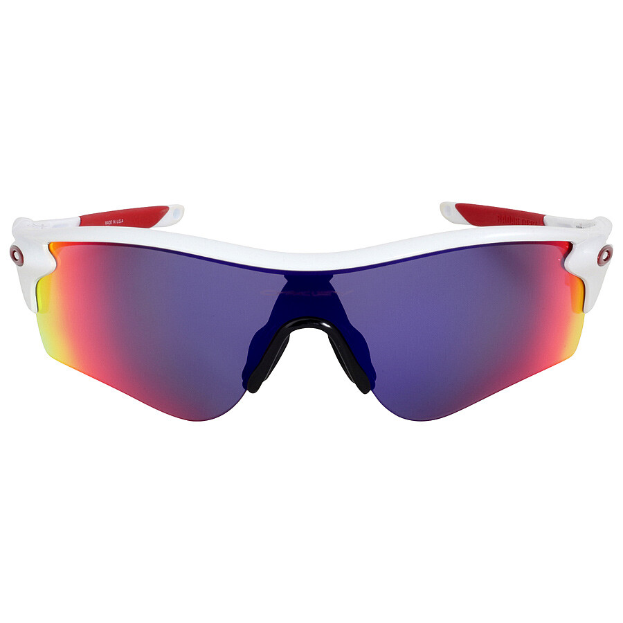 Oakley Radarlock Path Asia Fit Sunglasses White Polished/Positive Red