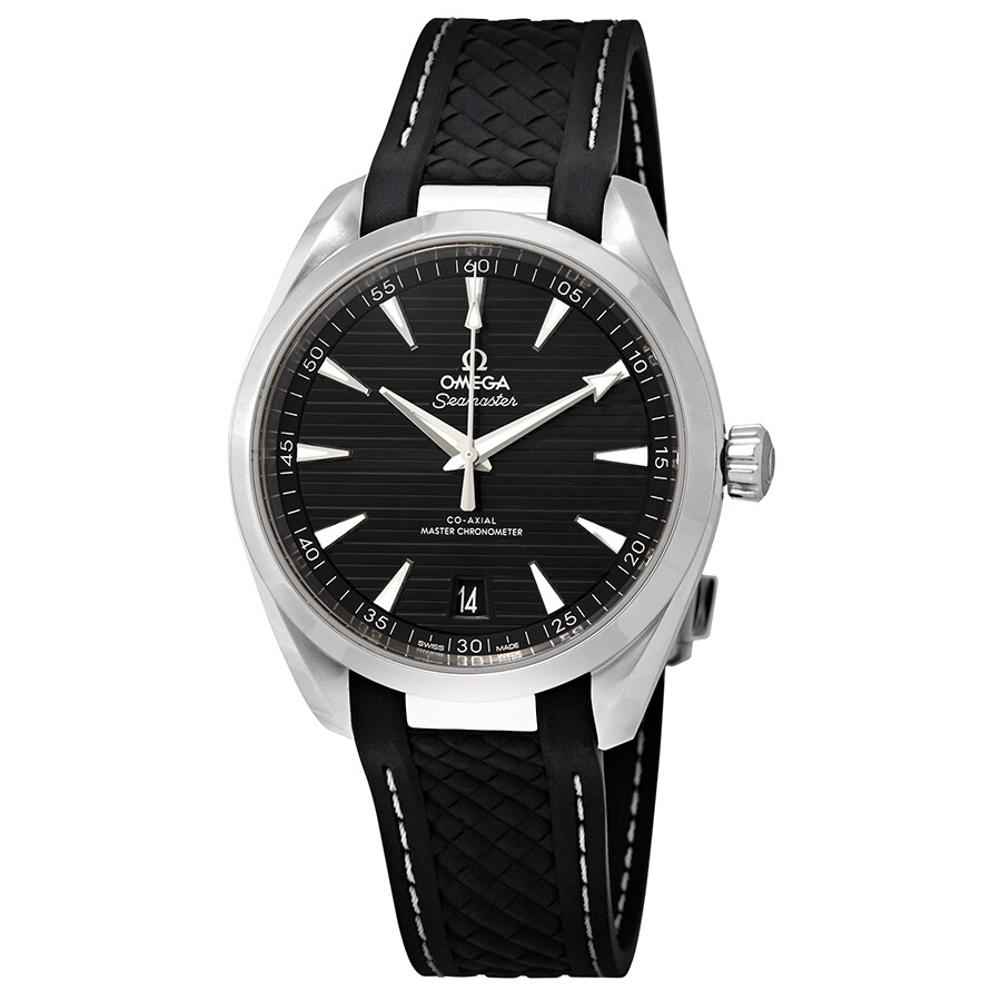 Omega Seamaster Aqua Terra Black Dial Automatic Men's Rubber Watch 220