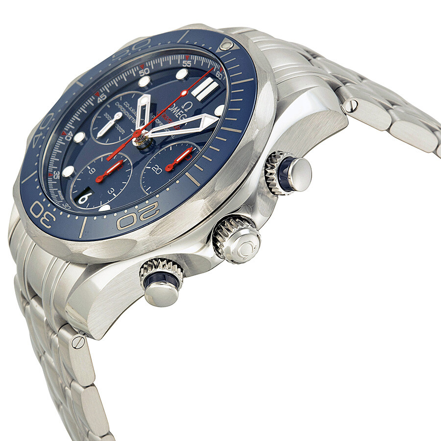 Omega Seamaster Diver Chronograph Blue Dial Steel Men's Watch