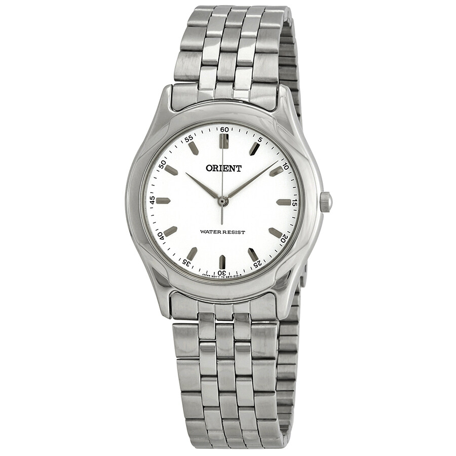 Orient Classic White Dial Stainless Steel Ladies Watch FQB16005W