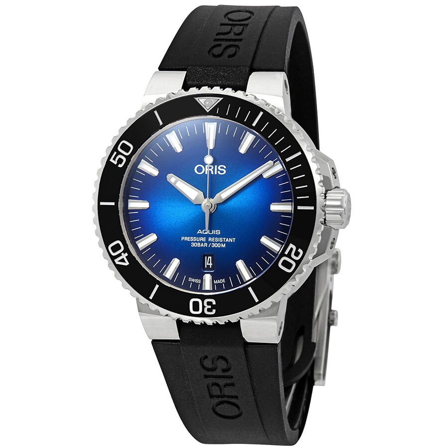【jomashop】 oris aquis automatic blue dial mens watch 01 733