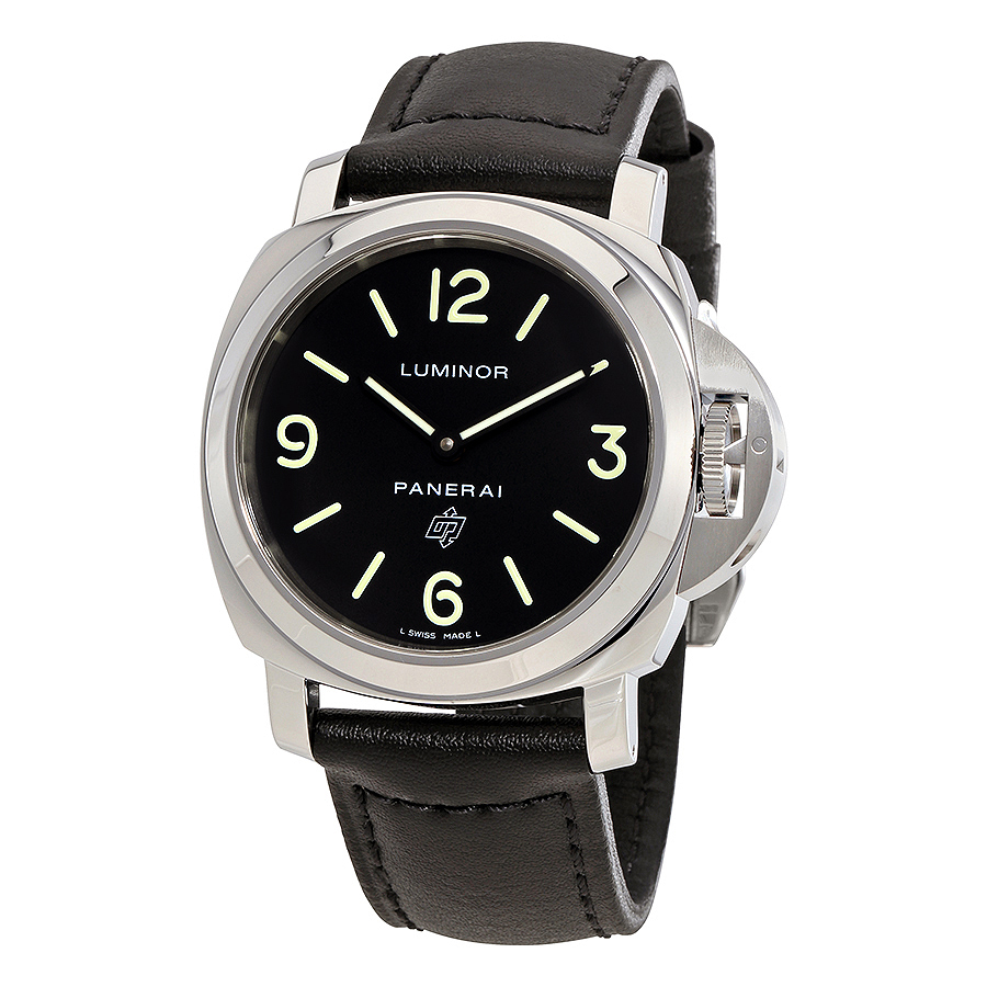 Panerai Luminor Base Logo Acciaio Black Dial Men s Watch PAM01000 