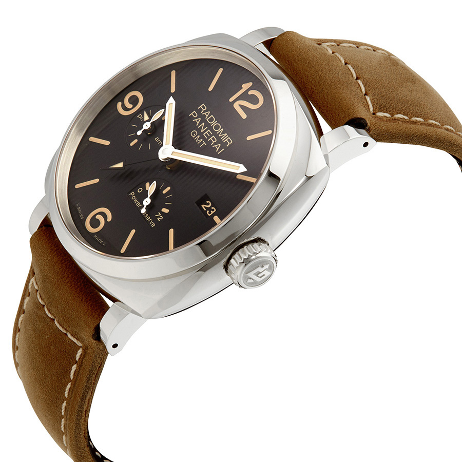 panerai men's radiomir 1940 3 day black dial strap watch
