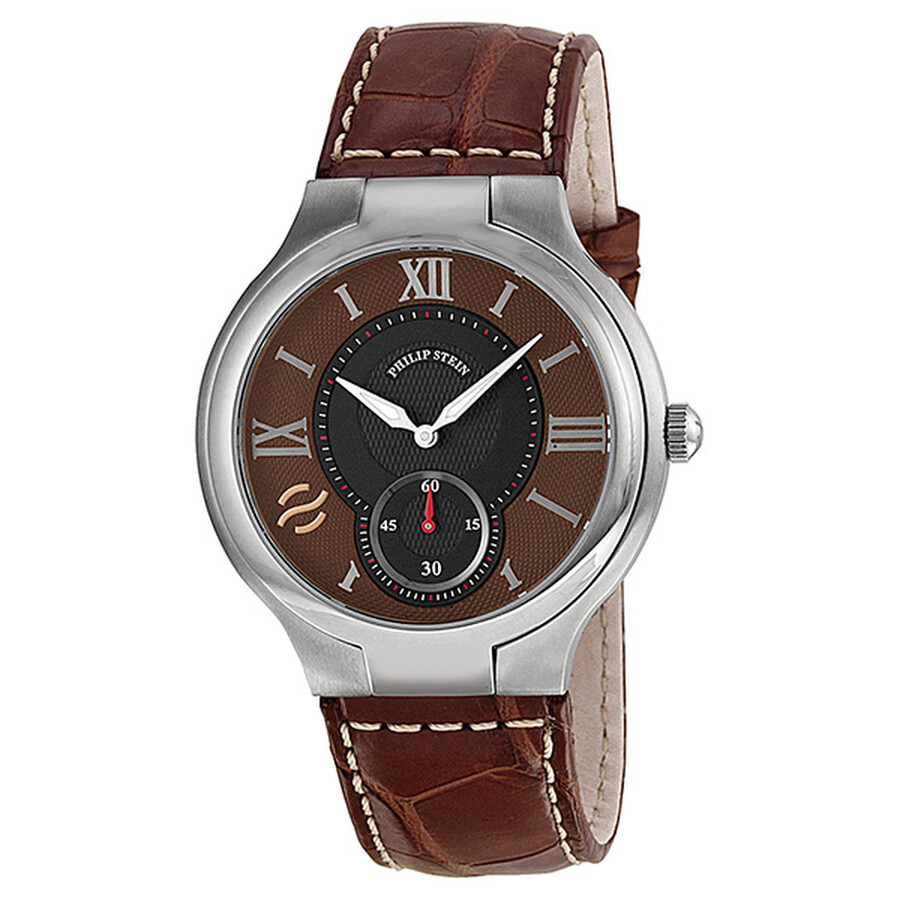 Philip Stein Brown Dial Brown Leather Men's Watch 42BRNASDBR Active