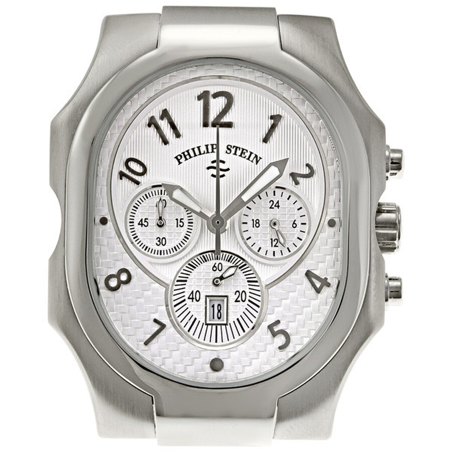 Philip Stein Signature Silver Dial Large Chronograph Men's Watch 23NW