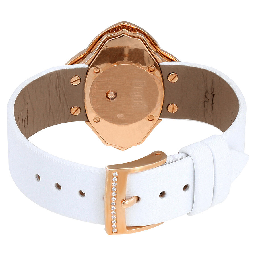 Piaget Limelight Blooming White Dial White Satin Strap Ladies Watch